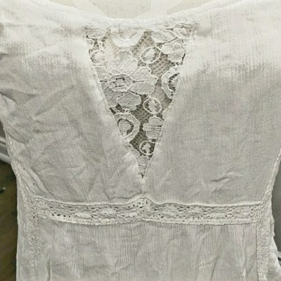 NWT GUESS White Crochet Embroidery White Dress - Picture 3 of 12